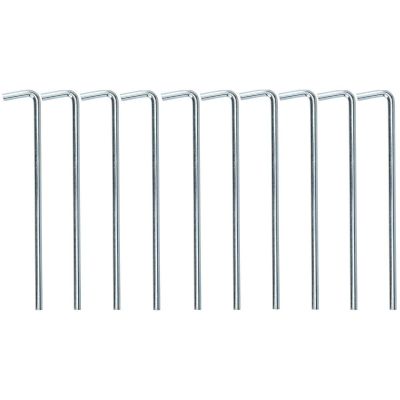 8. Zeltnägel 23 cm, Set mit 10 Metall-Rotklippen