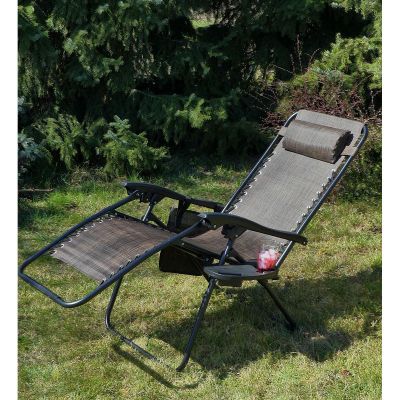 15. Faltbarer Gartenstuhl, multifunktional, 175 x 52/65 x 107 cm, braun