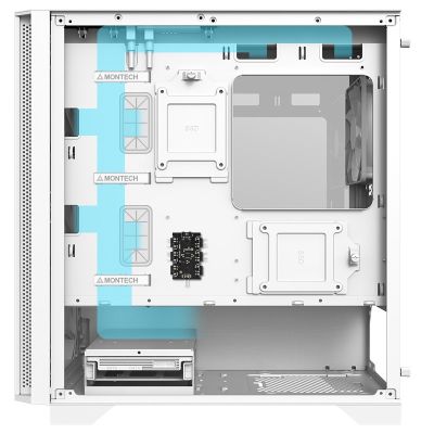 3. Montech AIR 100 ARGB, Micro-ATX, gehärtetes Glas – Weiß