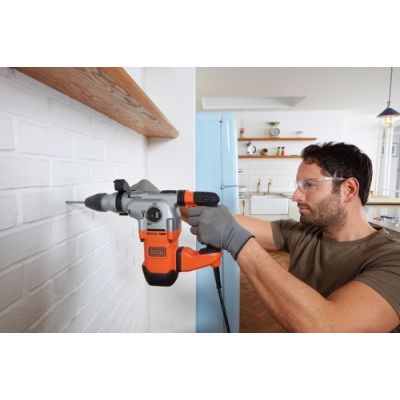 4. Black & Decker BEHS03K 900 U/min SDS Plus Schwarz, Orange