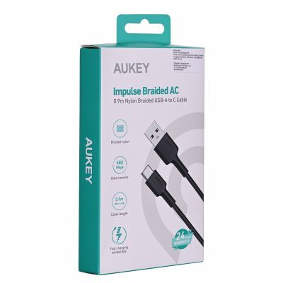 9. AUKEY CB-CD30 USB-C QC PD-KABEL 0,9 m 3 A NYLON