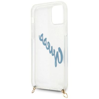 6. Guess GUHCP12LCRTVSBL iPhone 12 Pro Max 6,7" blau/blau Hardcase Script Vintage