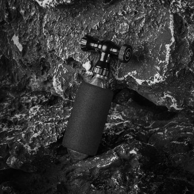 9. Rockbros CO₂-Pumpe, Ventilkopf aus Aluminiumlegierung, patronenfrei, Presta/Schrader-kompatibel – schwarz