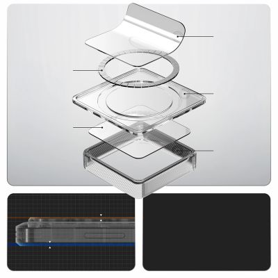 17. Spigen Ultra Hybrid Mag MagSafe Hülle für Samsung Galaxy S26 Ultra Zero One – Transparent und Weiß