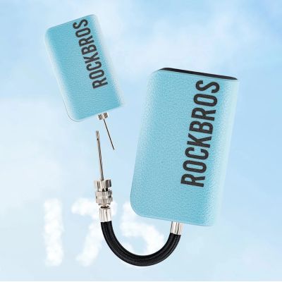 11. Rockbros 42520006001 Elektrischer Pumpenkompressor mit Digitalanzeige für Bälle/Ballons, Blau