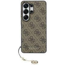 Guess 4G Classic Logo Charm MagSafe Hülle für Samsung Galaxy S26 Ultra – Braun