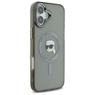 4. Karl Lagerfeld IML Metal Karl Head MagSafe Hülle für iPhone 16 Plus – Schwarz