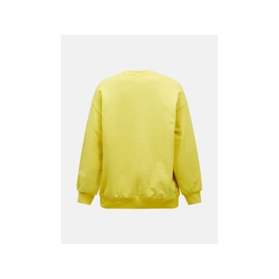 3. Damen-Sweatshirt PEAK PERFORMANCE W aus Frottee mit Grafikprint, Gelb