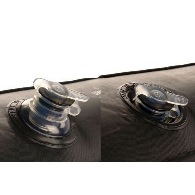 Meteor Double Veloursmatratze in schwarz und grau