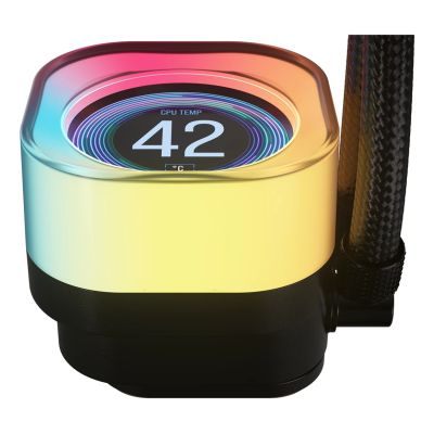 9. Corsair iCUE LINK TITAN 360 RX LCD Prozessor-Luftkühler 12 cm Schwarz 1 Stück.