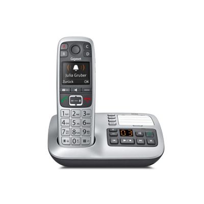2. Gigaset E560A DECT-Telefon Anrufer-ID und Namensanzeige Schwarz, Silber