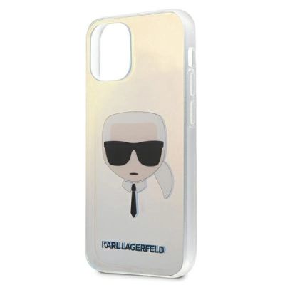4. Karl Lagerfeld Schillernde Karl's Head Hülle für iPhone 12 mini - Mehrfarbig