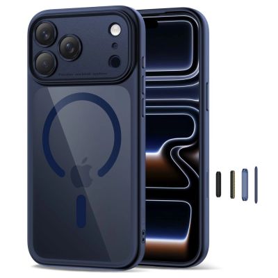 2. Tech-Protect Magpeak Magsafe CC Hülle für iPhone 17 Pro - Klares Marineblau