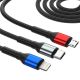 10. 3mk Hyper Cable N-SERIES 6-in-1 USB-C/USB-A auf USB-C/ Lightning /Micro 1,2 m QC 3.0 9 V/2 A 18 W – Schwarz