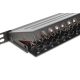6. Hochdichtes Patchpanel 19 Zoll, 24x RJ45, LSA-Level, Cat. 6A, geschirmt, 0,5 HE, schwarz, Kabelführung