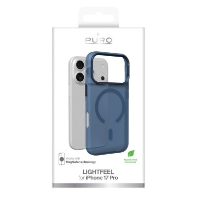 2. Puro Lightfeel iPhone 17 Pro Hülle, kompatibel mit MagSafe – Klares Blau