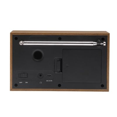 4. Radio Denver DAB-46 Dunkelgrau Internet Analog und Digital Schwarz, Braun