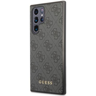 2. Guess GUHCS23LG4GFGR S23 Ultra S918 Grau/Grau Hardcase 4G Metal Gold Logo