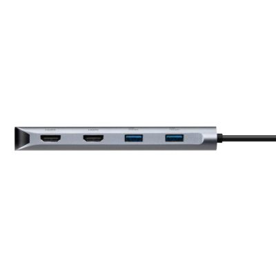 4. Targus DOCK427GL kabelgebundene Dockingstation USB 3.2 Gen 2 (3.1 Gen 2) Type-C, Grau