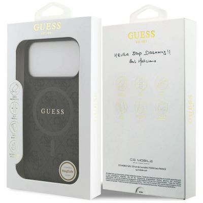 8. Guess 4G Ring Classic Logo MagSafe Hülle für iPhone 17 Pro Max - Schwarz