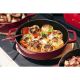6. Tiefe Schmorpfanne mit Deckel Staub – 24 cm, Rot