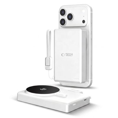 2. TECH-PROTECT PB40 LIFEMAG MAGSAFE POWERBANK 10000 mAh 25 W QI2.2 WEISS/SILBER