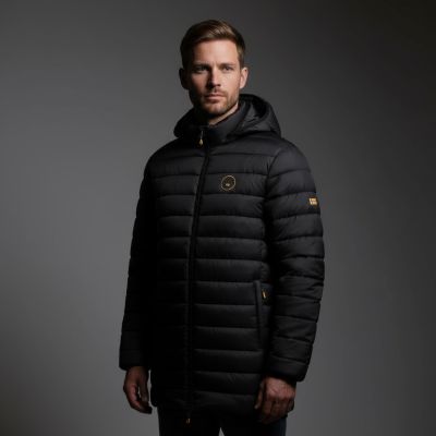 7. Geographical Norway Herrenjacke AMIGOMAP LONG HOOD DB BLACK MEN 233 BLACK (WZ5085H/GN-NOIR)