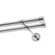 Doppelte Gardinenstange Ø 19 mm Chrom 200 cm Luna Kowalski