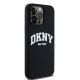 4. DKNY Liquid Silicone MagSafe iPhone 14 Pro Max Hülle mit weißem Logo-Aufdruck – Schwarz