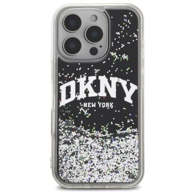 3. DKNY DKHCP16XLBNAEK iPhone 16 Pro Max 6,9" schwarz/schwarzes Hardcase Liquid Glitter Arch Logo