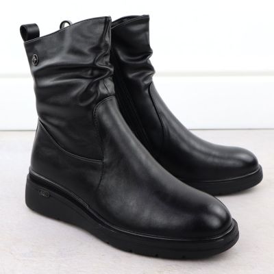 3. Schwarze Keilstiefeletten für Damen, Vinceza 26-58557