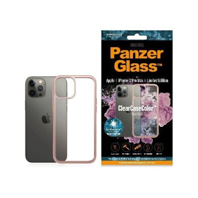 PanzerGlass ClearCase Hülle für iPhone 12 Pro Max – transparent und rosa