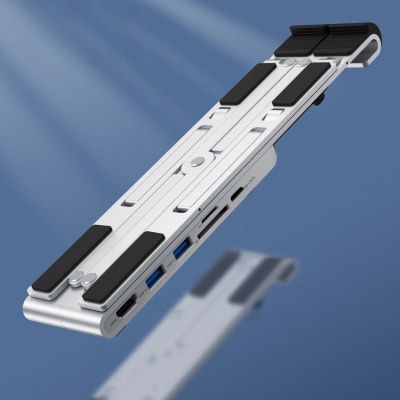 3. Choetech Stand Multifunktionsstation für Laptop PD / USB-C HDMI (4K / 30Hz) / 2xUSB-A / 1xUSB-C / 1xSD / 1xTF schwarz (HUB-M43)