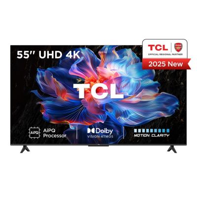 TCL 55V6C DLED 55'' 4K Ultra HD Google TV Dolby Atmos DVB-T2 Metallic-Fernseher