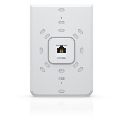 25. Ubiquiti UniFi U6 WLAN-Zugangspunkt für die Wandmontage (Wi-Fi 6) 2,4 GHz (2x2)/5 GHz (4x4)/6 GHz (–) PoE+/PoE 4x1 Gbit/s 1x2,5 Gbit/s