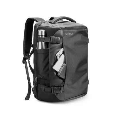 6. Tech-Protect Defender S40 Rucksack für Ryanair & Wizzar, 20 l Laptop, Schwarz