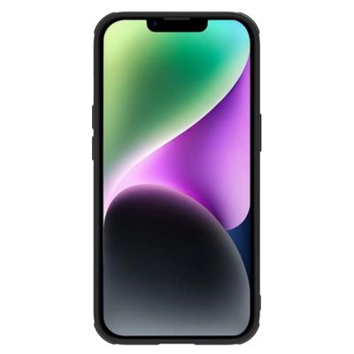 4. Nillkin Textured S Case für iPhone 14, gepanzerte Hülle mit Kameraabdeckung, schwarz
