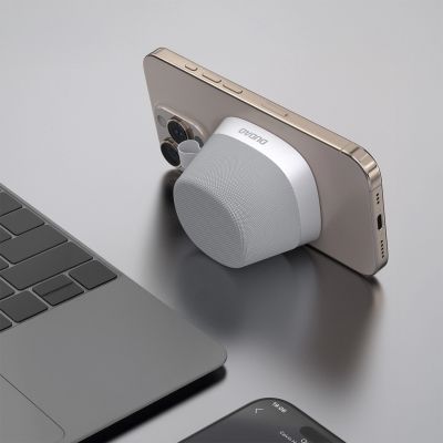 4. Dudao Y20 Kabelloser Lautsprecher mit Magnethalterung, Bluetooth 5.3 – Silber