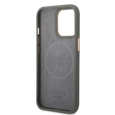 7. Guess GUHMP13XSAPSTG iPhone 13 Pro Max 6,7" Grau/Grau Hardcase Peony Logo Plate MagSafe