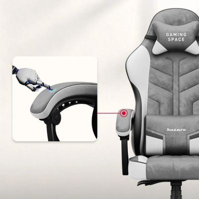 12. Huzaro Force 2.7 Grauer Gaming-Stuhl