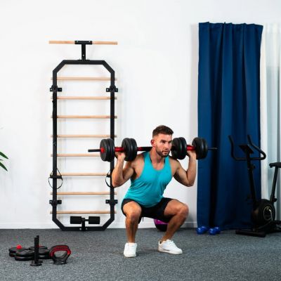 10. HMS SGN140 6-in-1 Gewichtsset (Langhantel, Kurzhanteln und Kugelhantel) 40kg