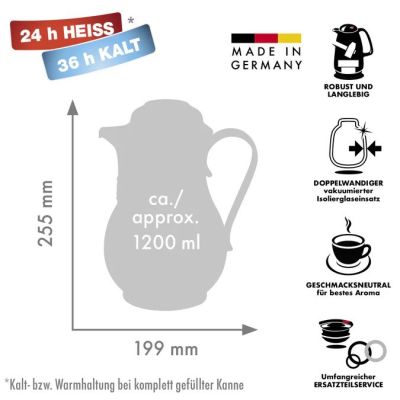 3. ROTPUNKT THERMOSKANNE, 1,2 L, ELFENBEIN (ECRU) 830/I