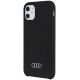 3. Audi Silikonhülle iPhone 11 / Xr 6,1" schwarz/schwarz Hardcase AU-LSRIP11-Q3/D1-BK