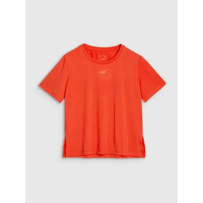 6. Schnelltrocknendes Oversize-Trainings-T-Shirt für Damen 4F 4FRSS25TFTSF1236-62S
