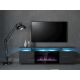 5. EVA-TV-Schrank mit elektrischem Kamin 180x40x52 Graphit/Glanzgraphit