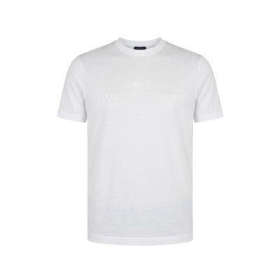 5. Paul&Shark Herren-T-Shirt aus Baumwolle und Lyocell, hellbeige (26411007-108) – klassischer Tragekomfort