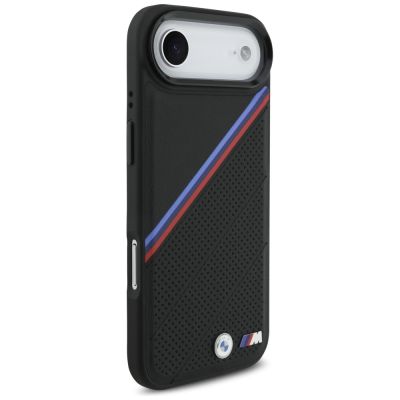 4. BMW M Tricolor Metal Logo MagSafe Case für iPhone 17 Air – Schwarz
