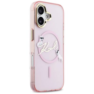 4. Karl Lagerfeld IML Choupettes Karl Script Logo MagSafe iPhone 17 Hülle - Pink