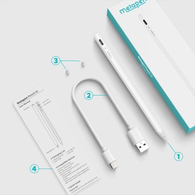 2. Metapen Pencil A8 für iPad – Weiß