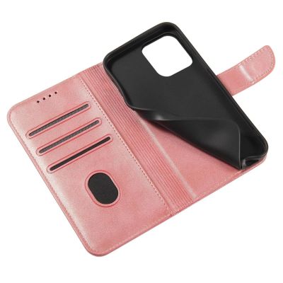 6. Magnethülle für Samsung A15 mit Klappe und Geldbörse – rosa
